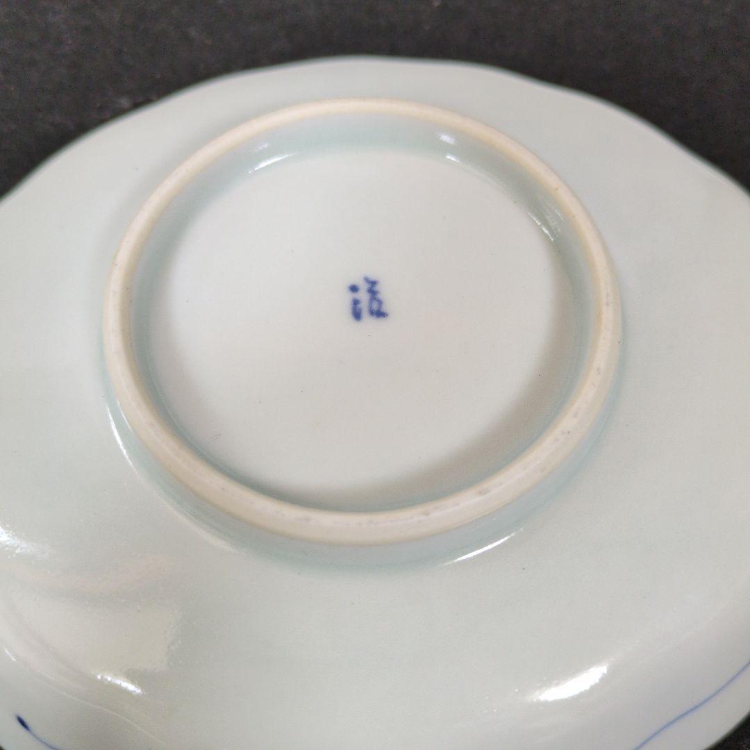 ★美品　有田焼　岩永浩 作　祥瑞山水図菊割楕円向付　2枚