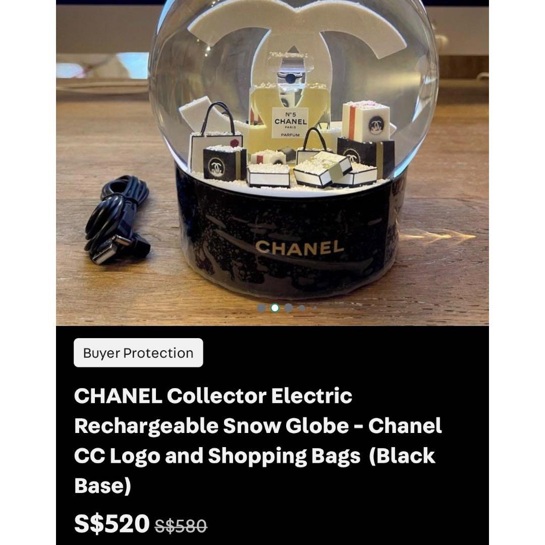 【新品未開封】 CHANEL N°5 黒 スノードーム 特大サイズ 電動式 ②