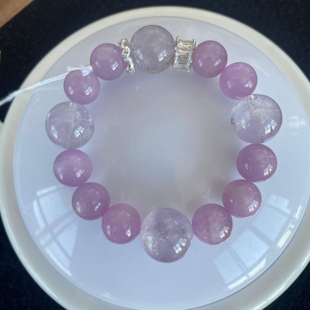 アメジスト・クンツァイトブレスレット