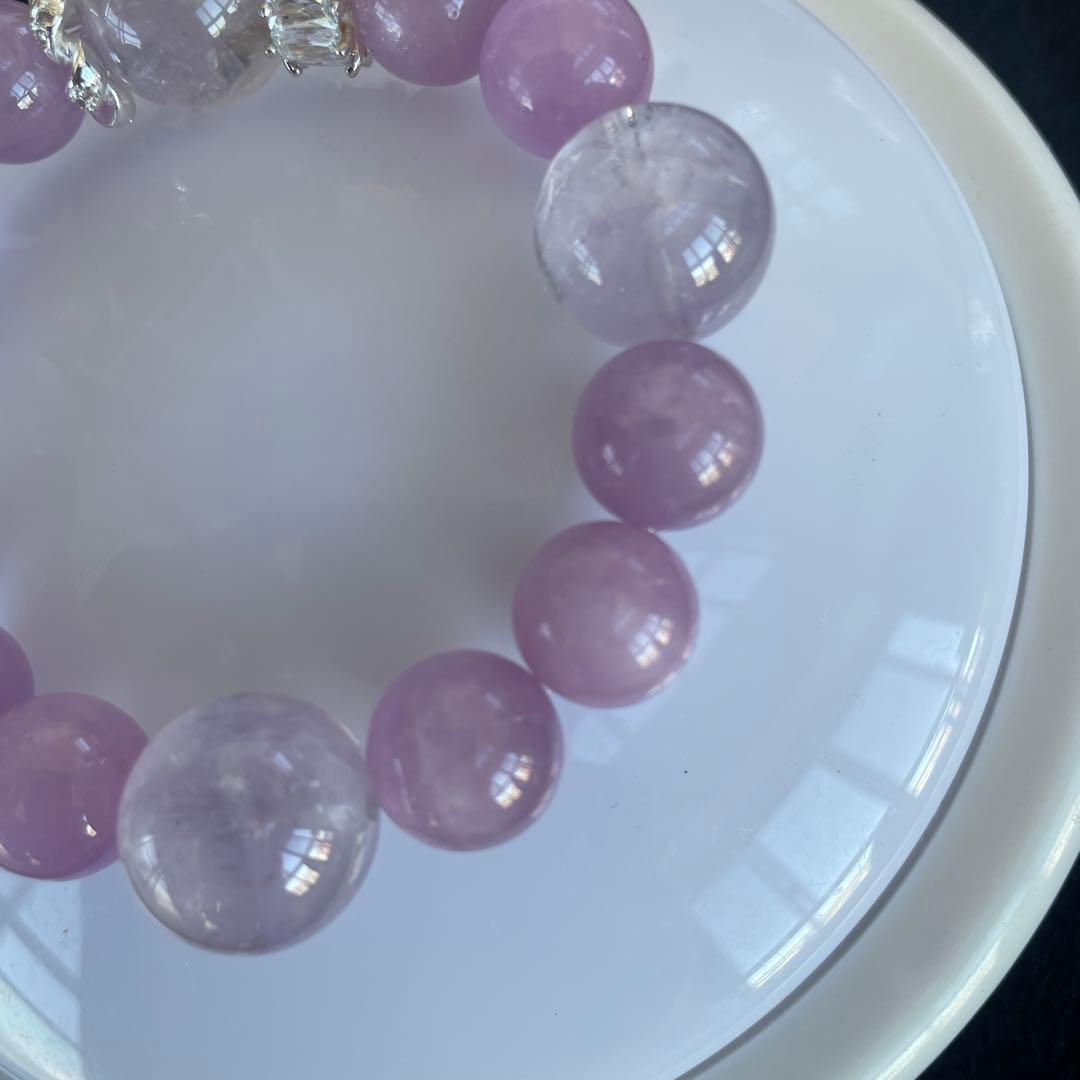 アメジスト・クンツァイトブレスレット