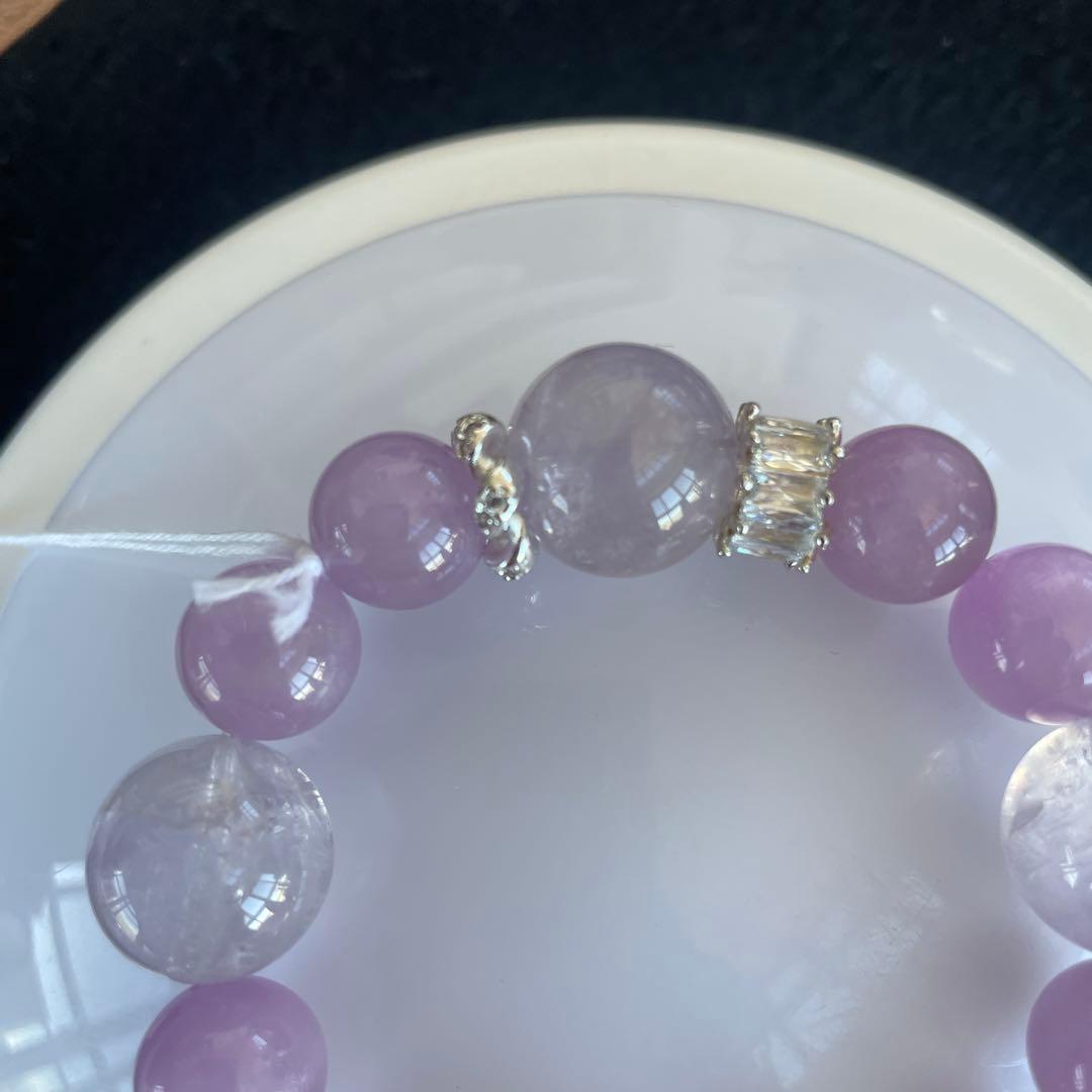 アメジスト・クンツァイトブレスレット