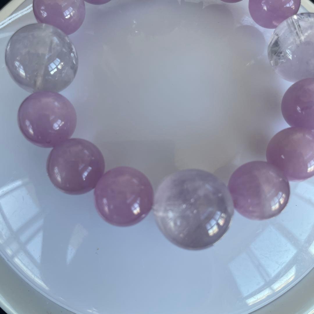 アメジスト・クンツァイトブレスレット