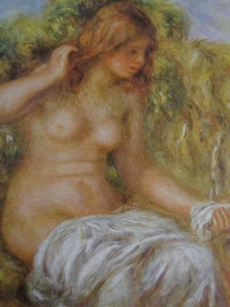 ルノアール、泉による女、希少額装用画集、新品額装付、状態良好