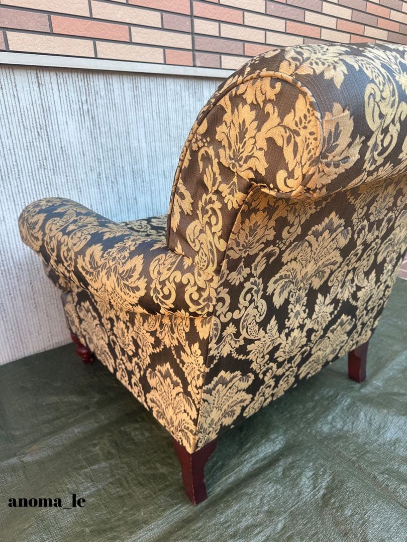 3006【アームチェア】シングルソファ　クラシック　ヴィンテージ　インテリア◎