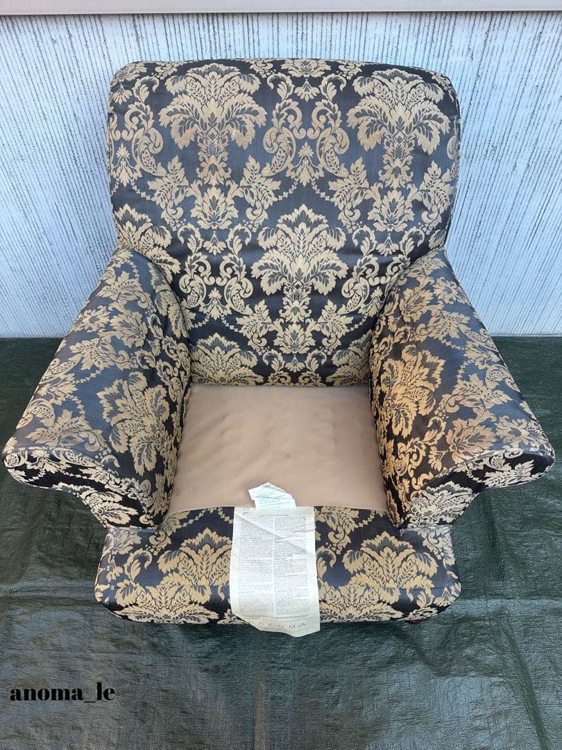 3006【アームチェア】シングルソファ　クラシック　ヴィンテージ　インテリア◎