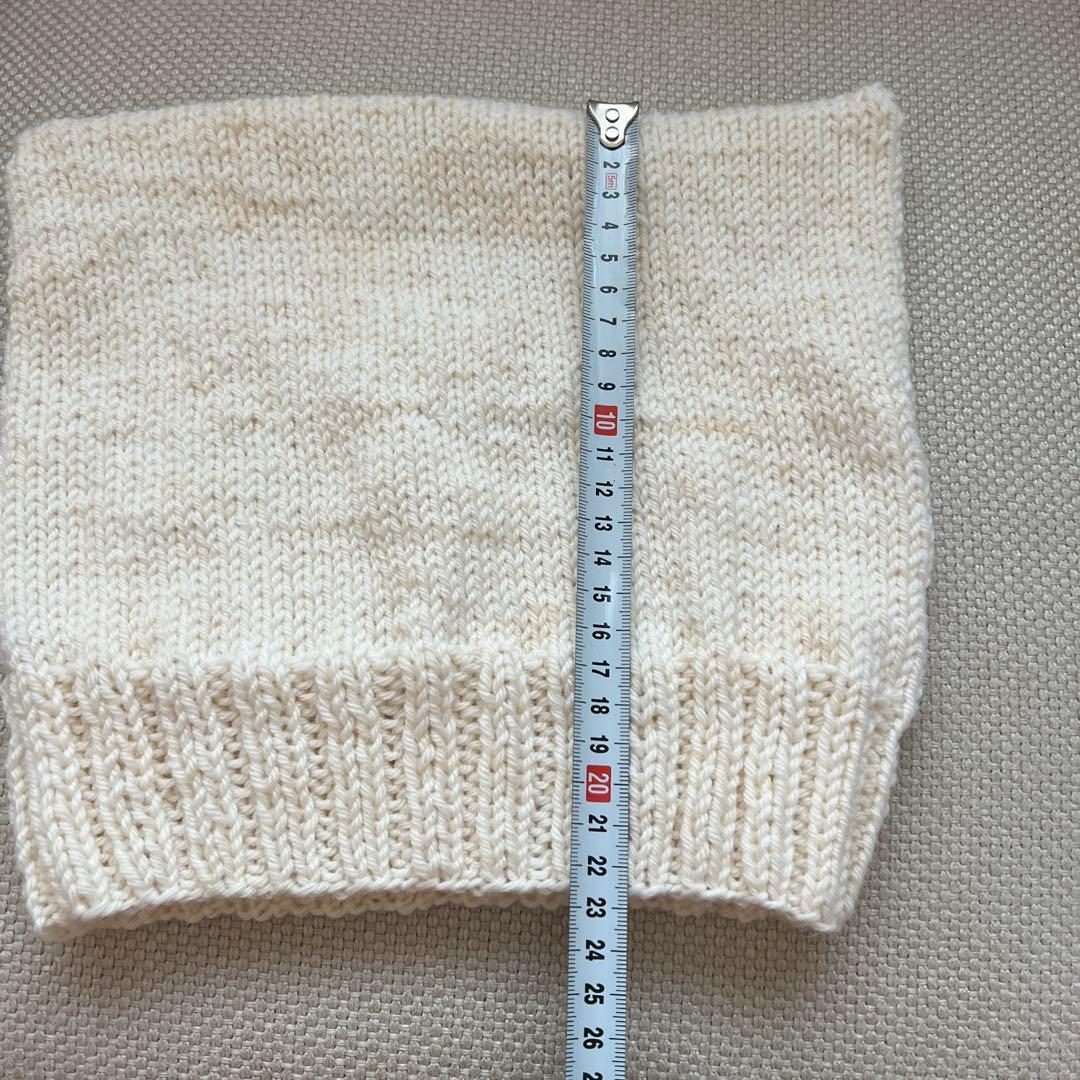 送料込2300円！♡可愛い♡オフホワイト♡ハンドメイド♡ニット帽！！