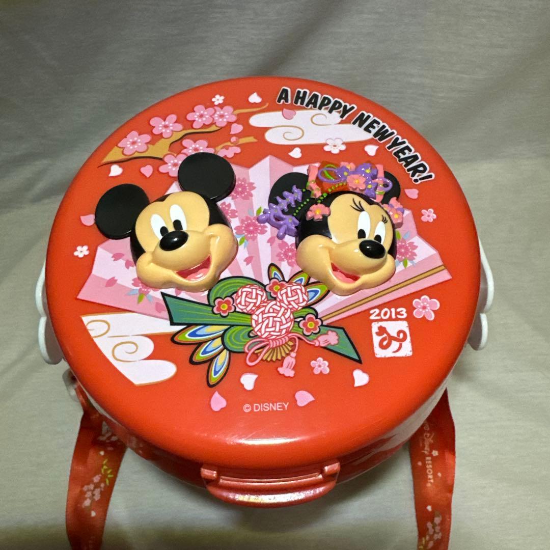 2013年 東京ディズニー リゾート 正月限定 ポップコーンバケツ(ヒモ付き)