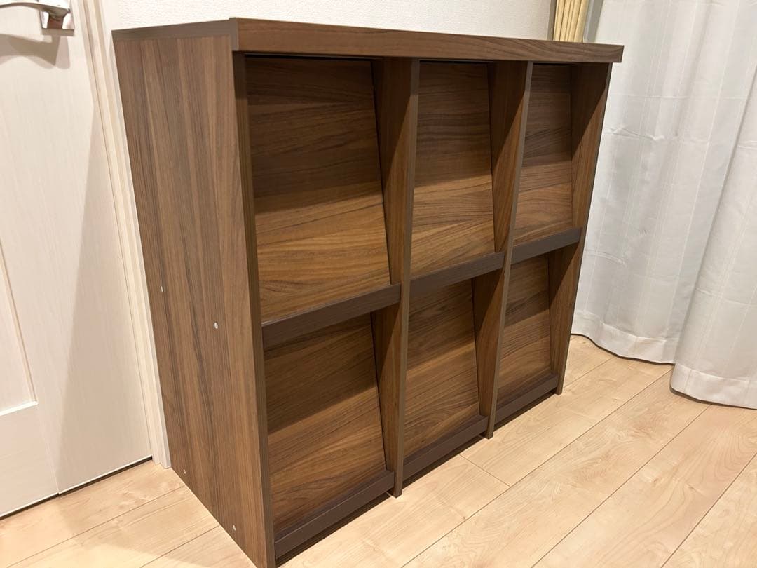 木製本棚 ブラウン 6段収納