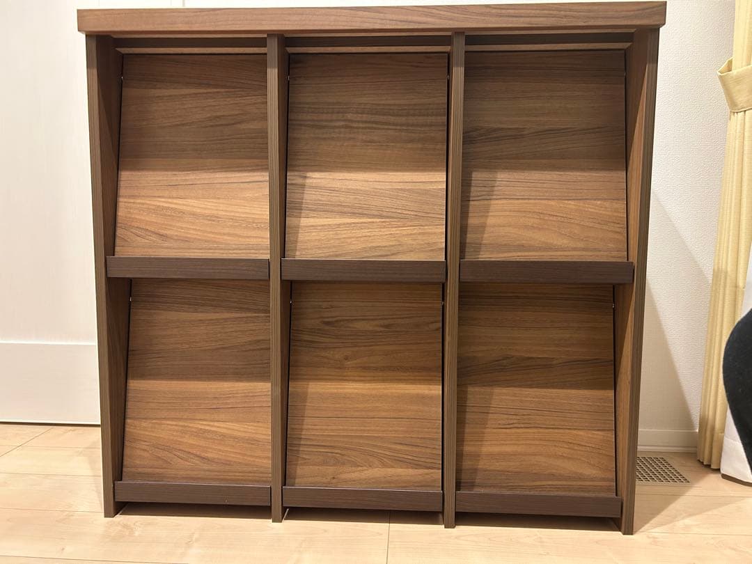 木製本棚 ブラウン 6段収納