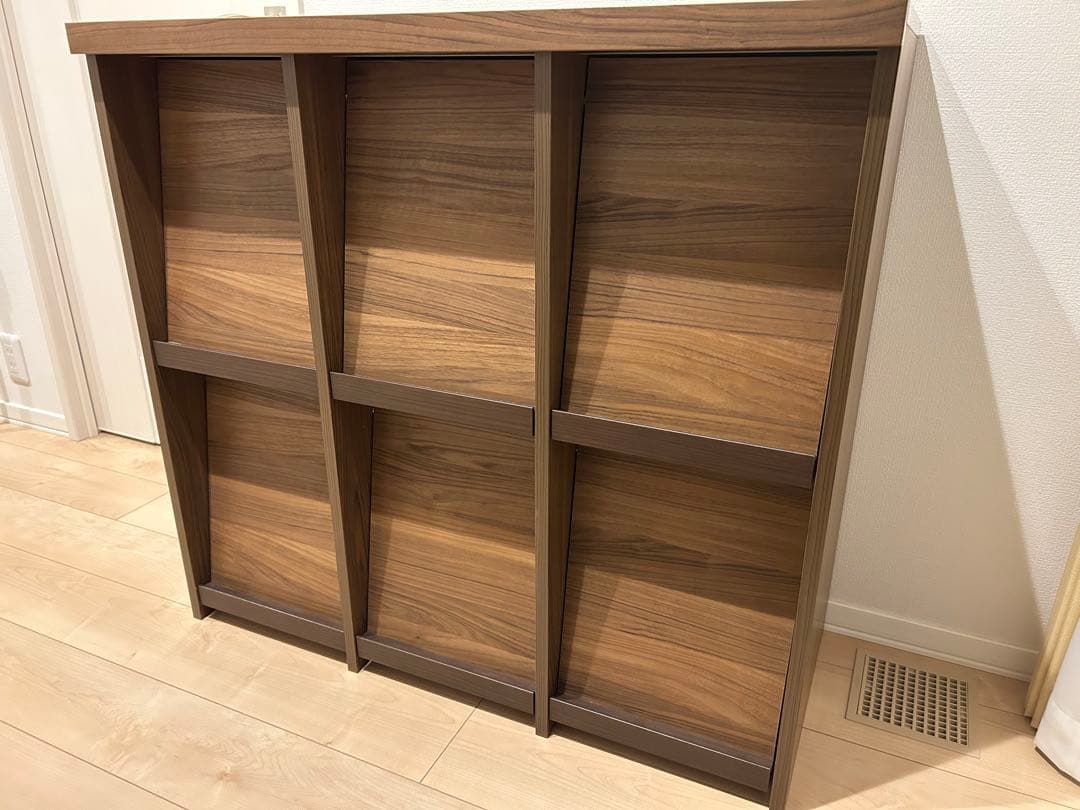 木製本棚 ブラウン 6段収納