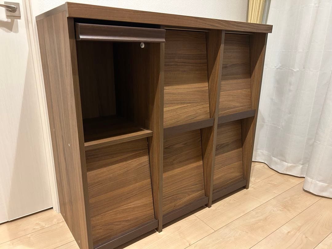 木製本棚 ブラウン 6段収納