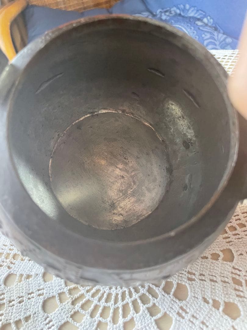 茶道具　打ち出しやかん　水差し象嵌