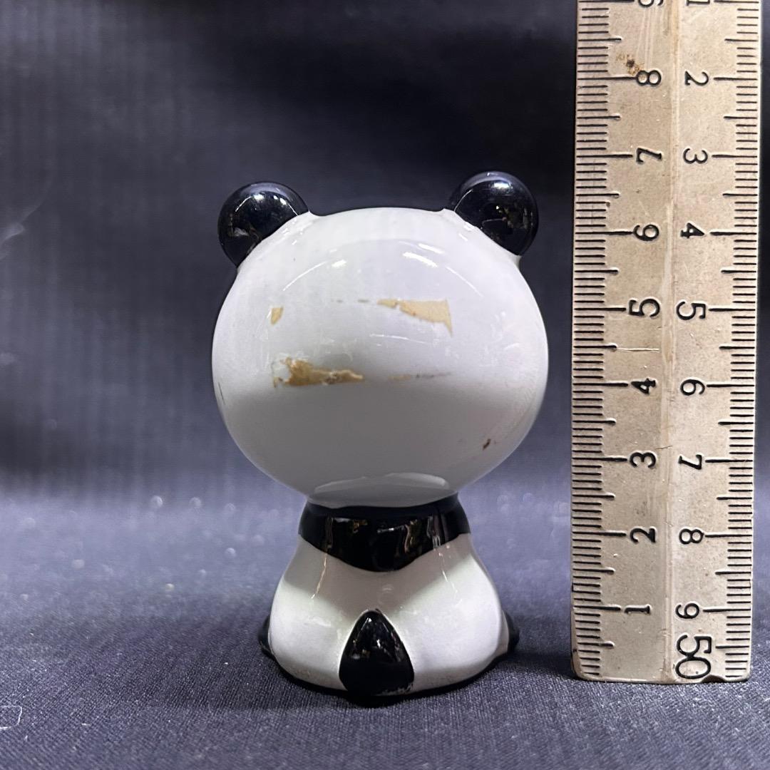 ▽Fb左1099 内藤ルネ 陶器製 キャニスター パンダ 置物 2点まとめ