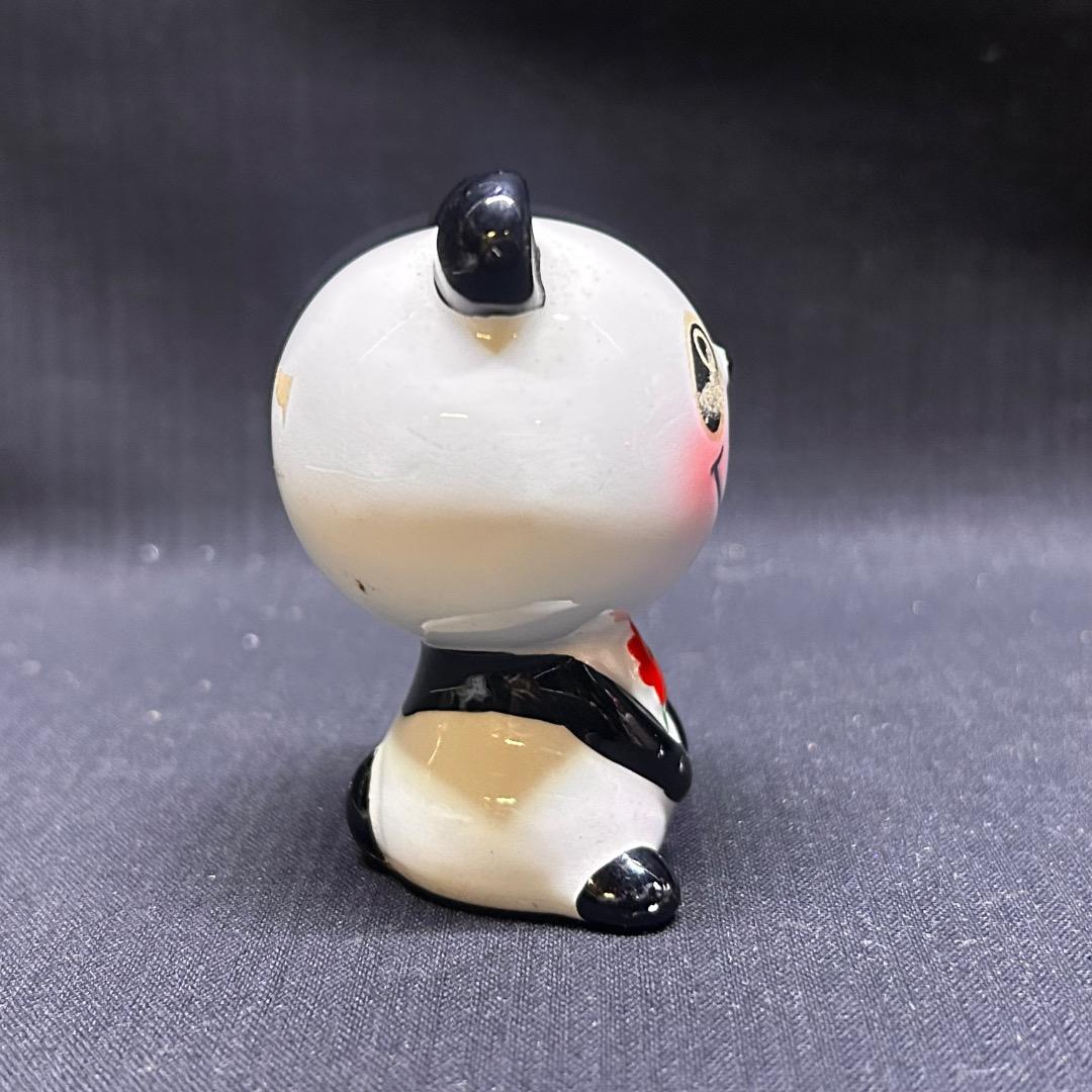 ▽Fb左1099 内藤ルネ 陶器製 キャニスター パンダ 置物 2点まとめ