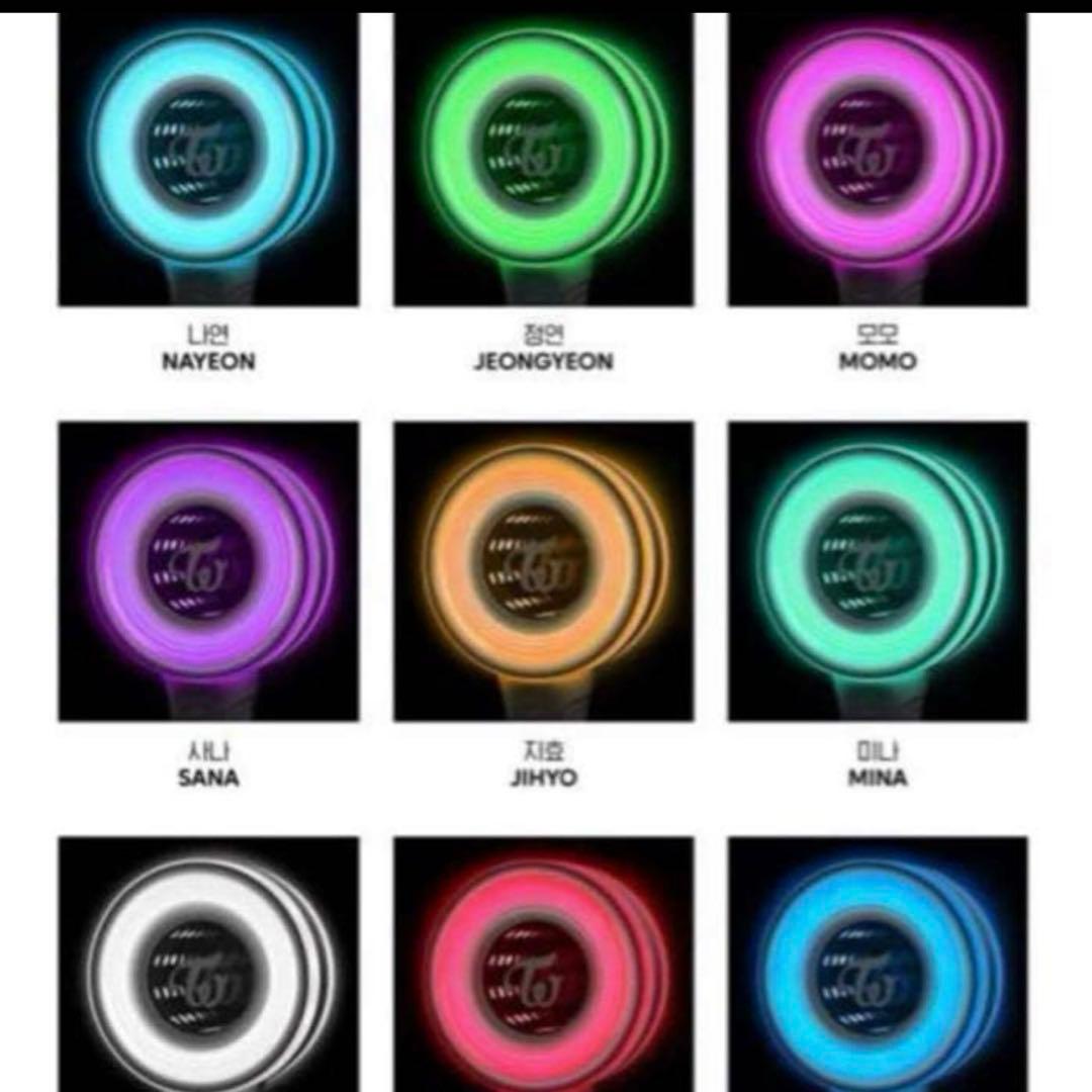 TWICE ペンライト♾️ ネームタグキーホルダー2個付き メンバーランダム