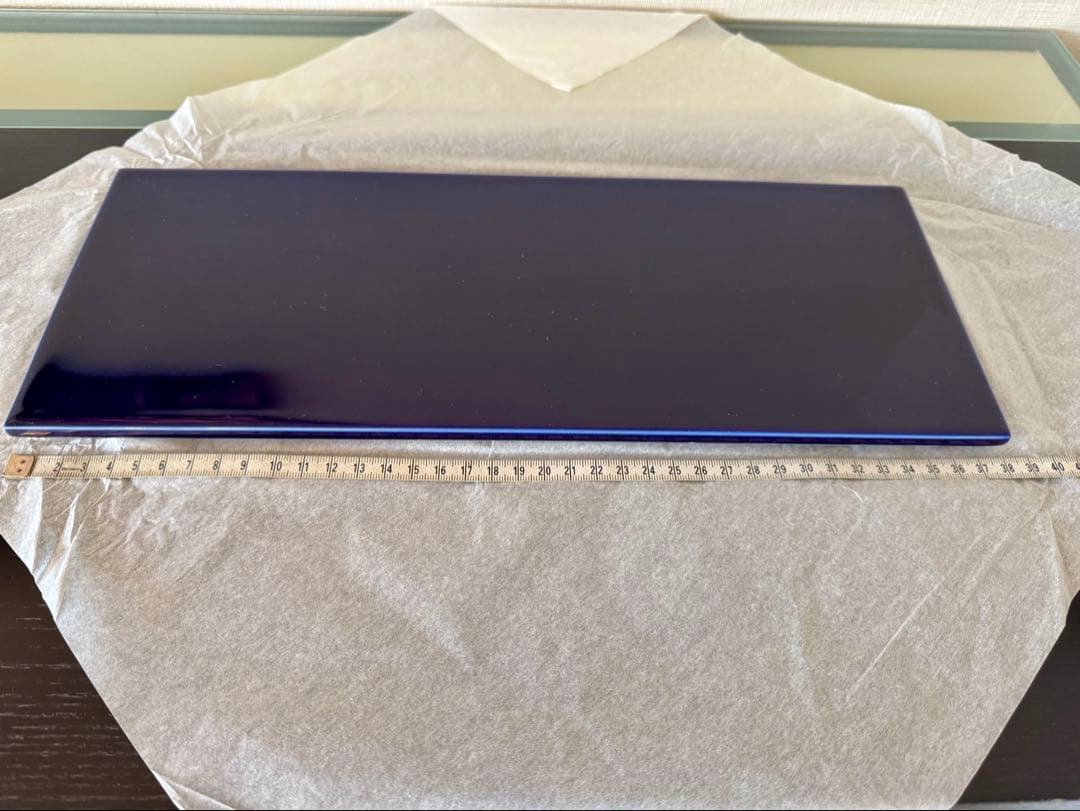 未使用品　Fukagawa Seiji 陶磁器プレート 約38cm x 15cm