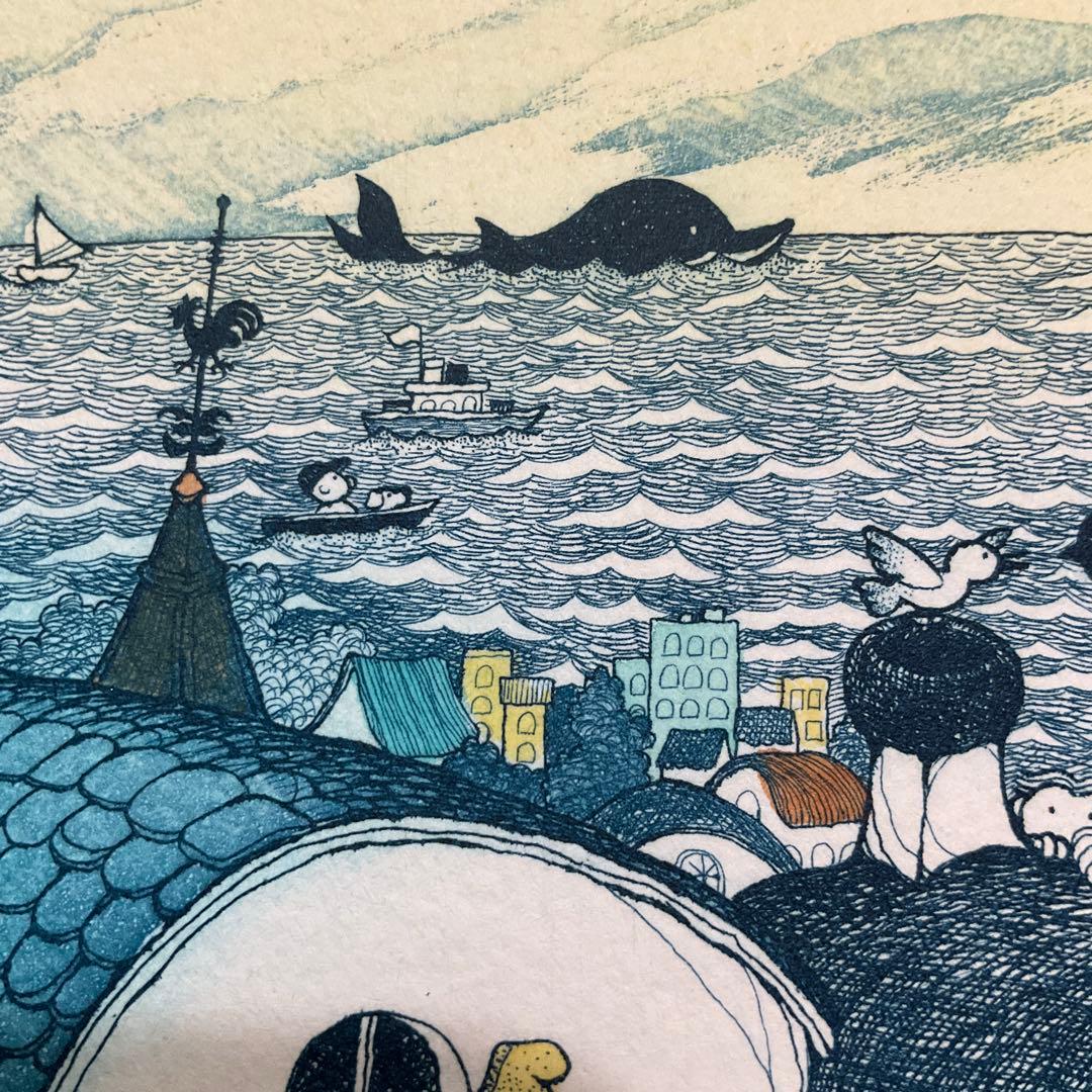 絵画・額縁・版画・上砂 理佳・風見の坂・銅版画・可愛い・美術品・インテリア・雑貨