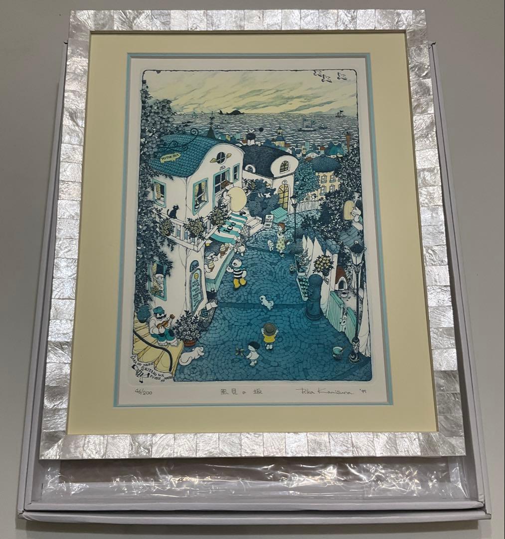 絵画・額縁・版画・上砂 理佳・風見の坂・銅版画・可愛い・美術品・インテリア・雑貨