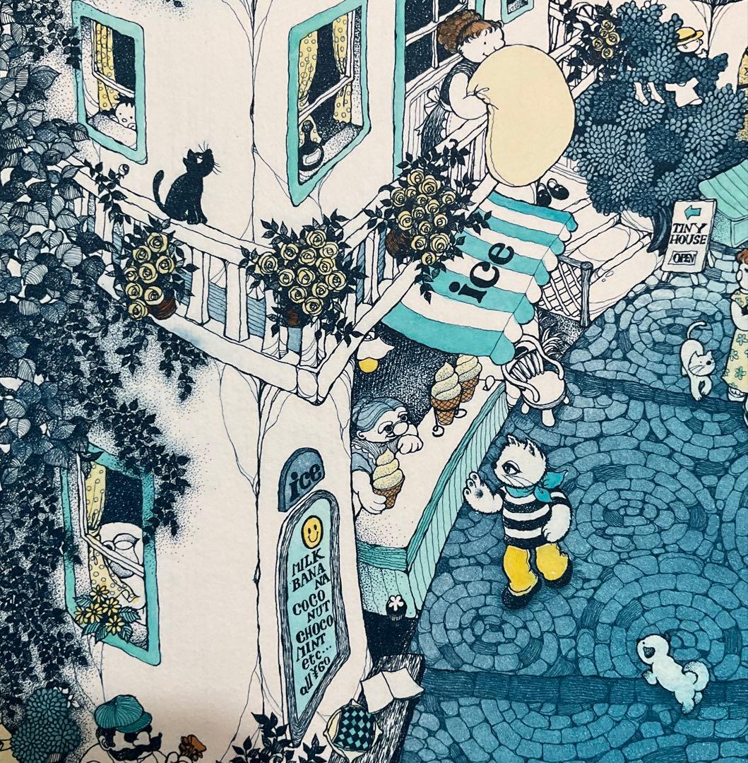 絵画・額縁・版画・上砂 理佳・風見の坂・銅版画・可愛い・美術品・インテリア・雑貨