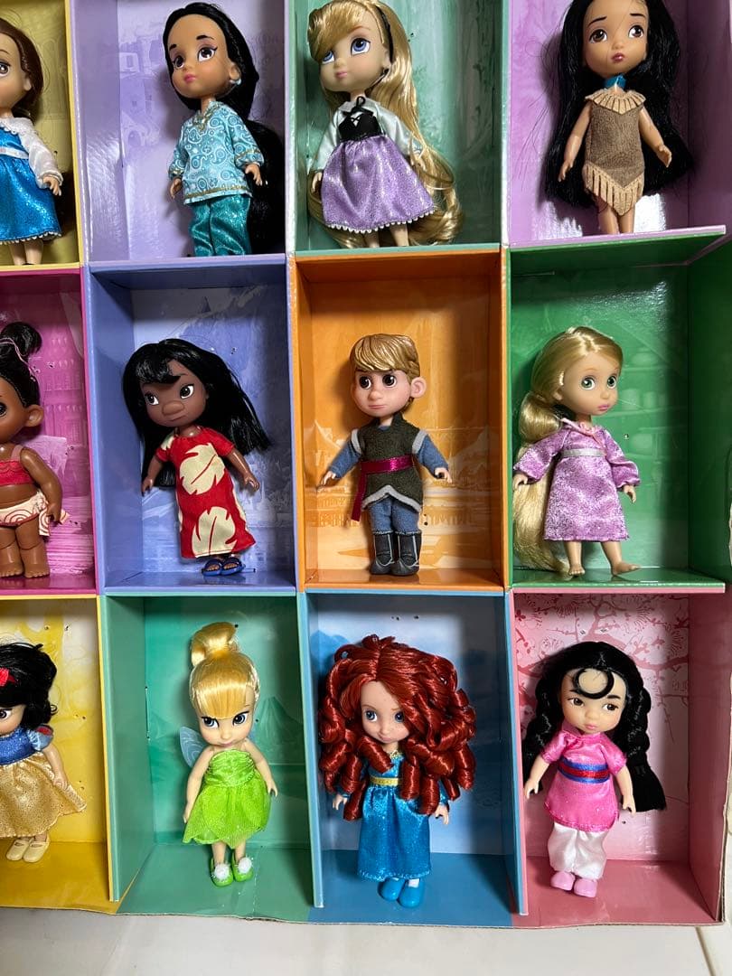 ディズニー、アニメータードール（ミニ）リロ、メリダ（15体）