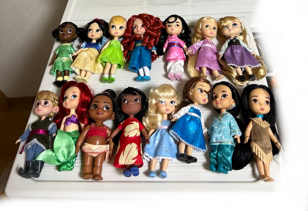 ディズニー、アニメータードール（ミニ）リロ、メリダ（15体）