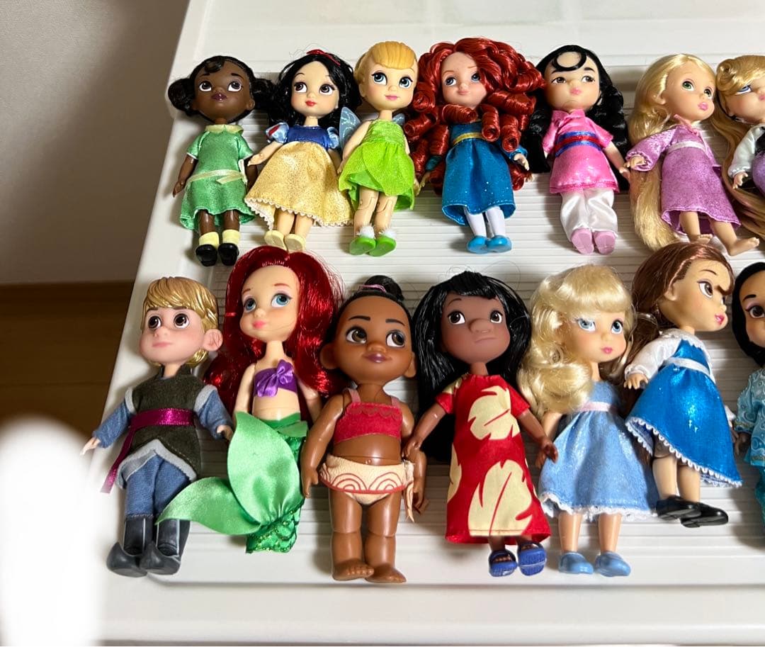 ディズニー、アニメータードール（ミニ）リロ、メリダ（15体）