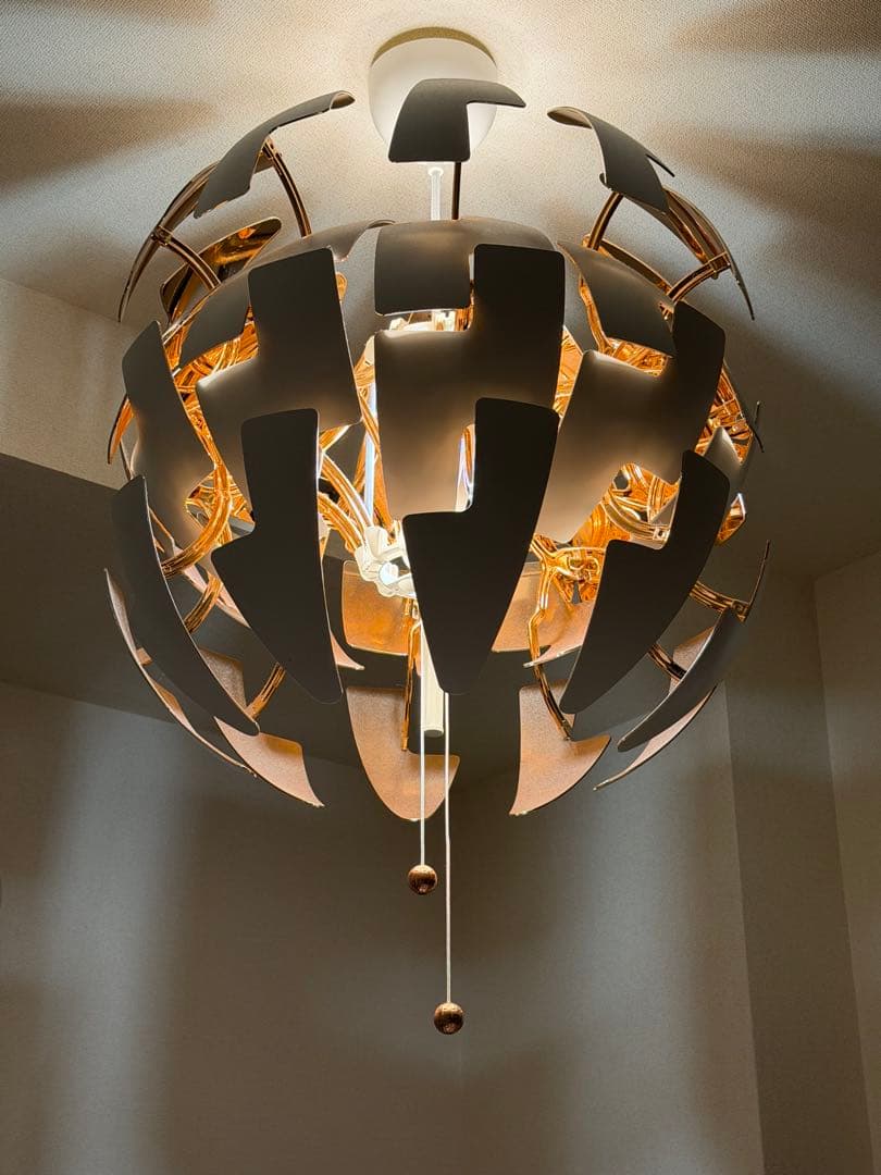 IKEAペンダントライト SP2014ホワイト\コッパーカラー