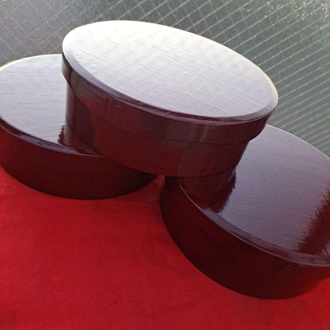 【懐石道具　幕の内弁当箱×2客】天然木製　寿司桶、散らし寿司　曲げ細工　在庫あり