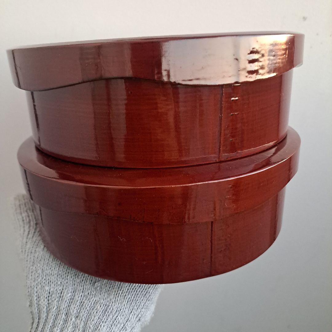 【懐石道具　幕の内弁当箱×2客】天然木製　寿司桶、散らし寿司　曲げ細工　在庫あり