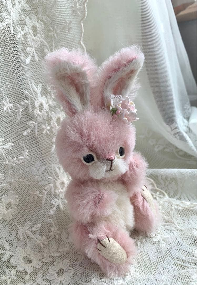 ＊ほっこりふわふわ立ち耳うさちゃん＊チビチビベア付き