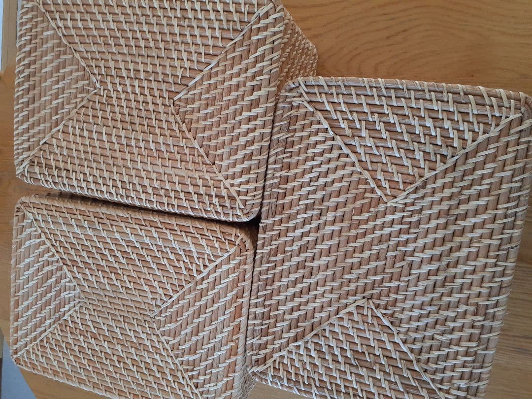 【無印良品】MUJI バスケット 蓋付き大3個セット