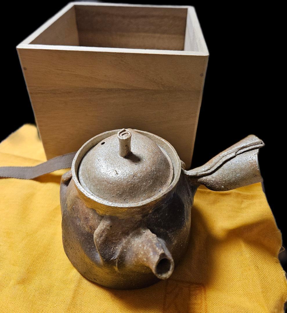 林克次 紫光窯 日展入選多数、三重県知事賞、特許庁長官賞他多数受賞 袋形急須