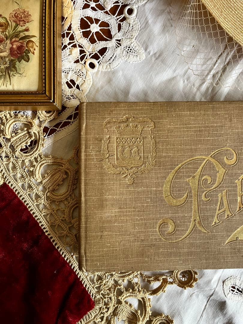 ◆SALEフランスアンティーク1900年初頭パリ写真集ノートルダムルーヴル紙もの