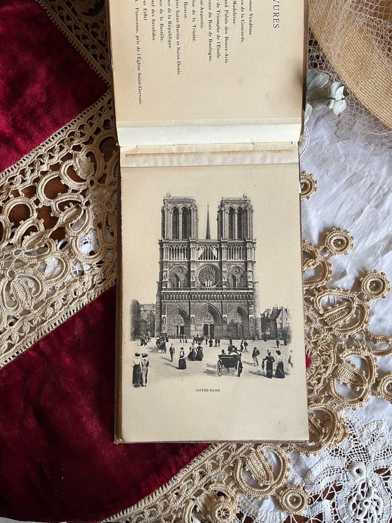 ◆SALEフランスアンティーク1900年初頭パリ写真集ノートルダムルーヴル紙もの