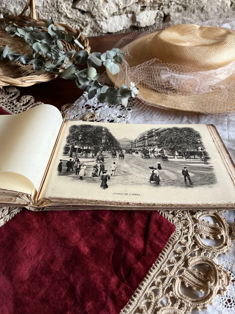 ◆SALEフランスアンティーク1900年初頭パリ写真集ノートルダムルーヴル紙もの