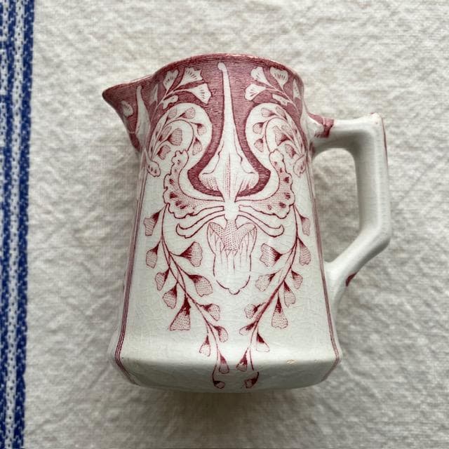 レア美品◆クレイユモントローアールヌーボークレミエ赤＃レリーフジアンサルグミンヌ