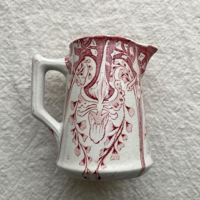 レア美品◆クレイユモントローアールヌーボークレミエ赤＃レリーフジアンサルグミンヌ