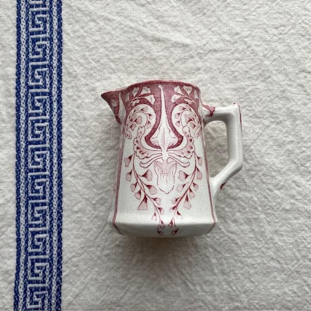 レア美品◆クレイユモントローアールヌーボークレミエ赤＃レリーフジアンサルグミンヌ