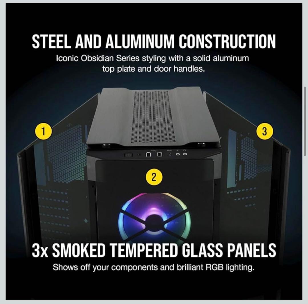 Corsair Obsidian 500D RGB SE ミドルタワーPCケース