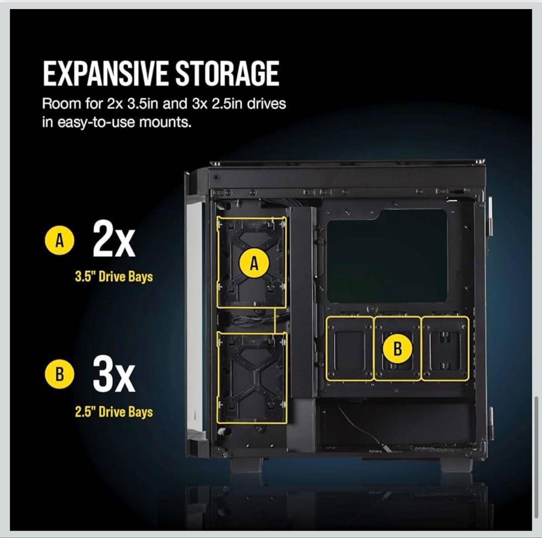 Corsair Obsidian 500D RGB SE ミドルタワーPCケース