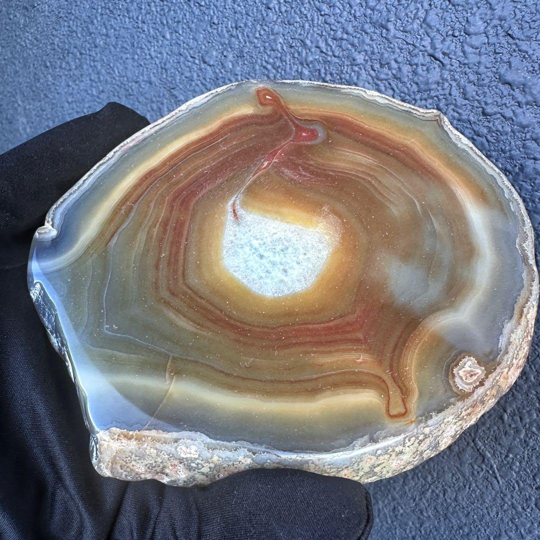 【精神の安定 浄化】高品質☆瑪瑙プレート☆アゲートパワーストーン原石A1178