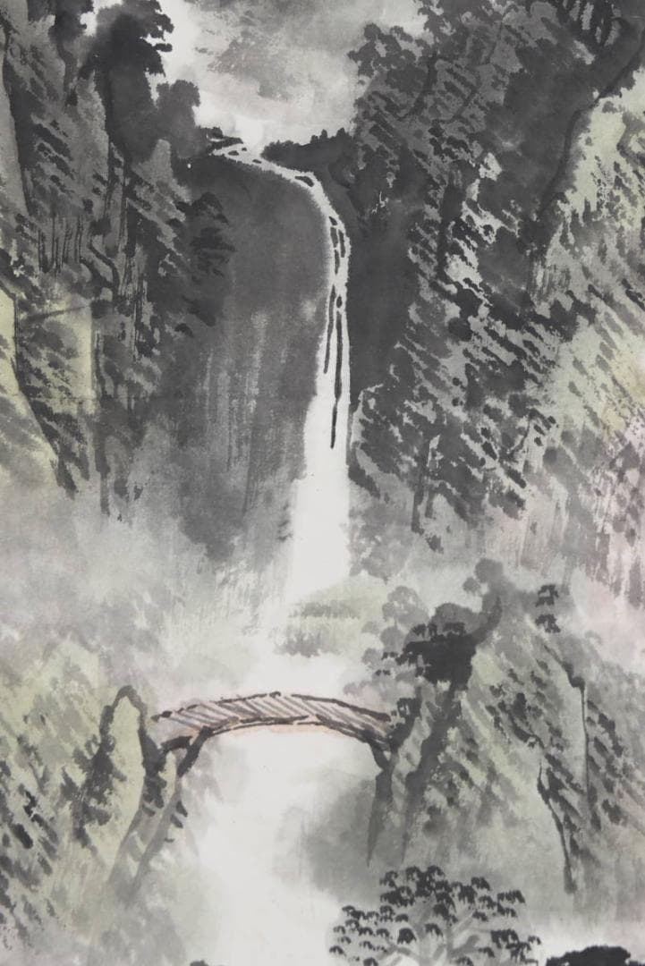 作者不詳/桂林山水図/中国山水図/横物/掛軸☆宝船☆AB-457