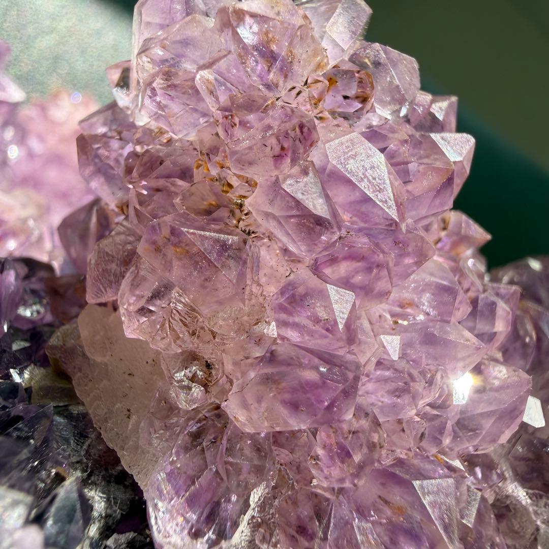 天然石 タイチンルチルクォーツ共生アメジストの原石　置物　鉱物NO.022513