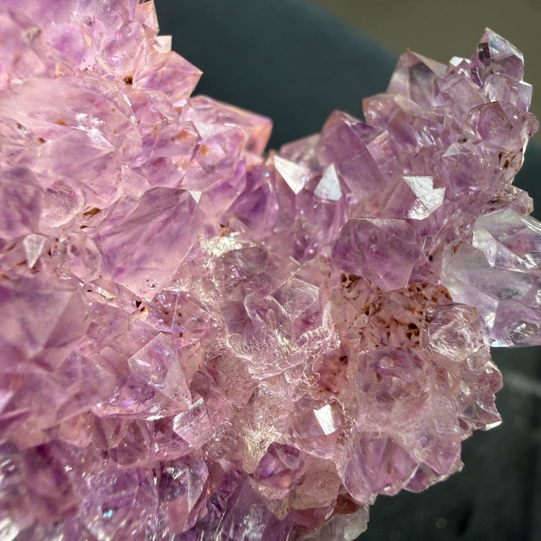 天然石 タイチンルチルクォーツ共生アメジストの原石　置物　鉱物NO.022513