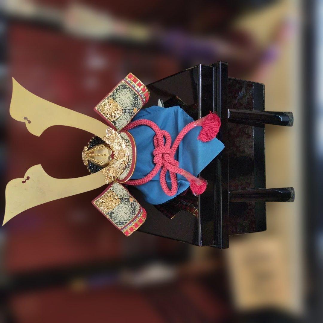 草木染　純金箔押兜　鎧師　武光作