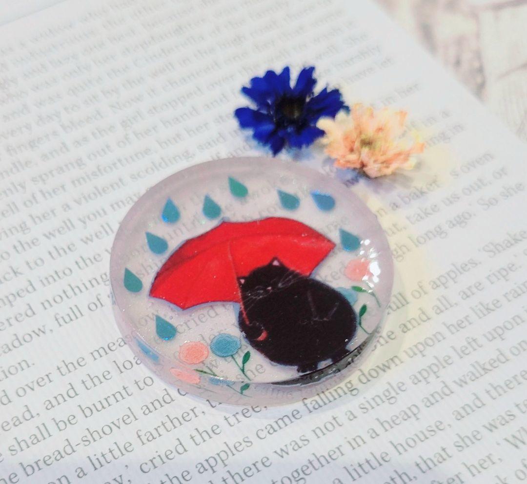 NO.67❤雨降ってるよ~❤ネコ❤レジンヘアゴム