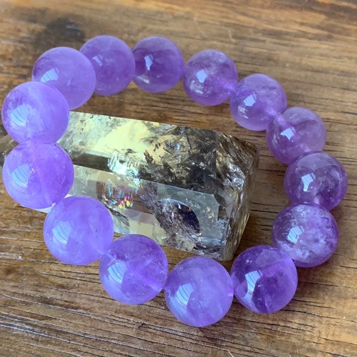 ラベンダーアメジスト大玉ブレスレット