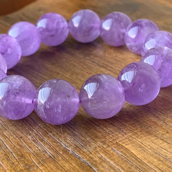 ラベンダーアメジスト大玉ブレスレット