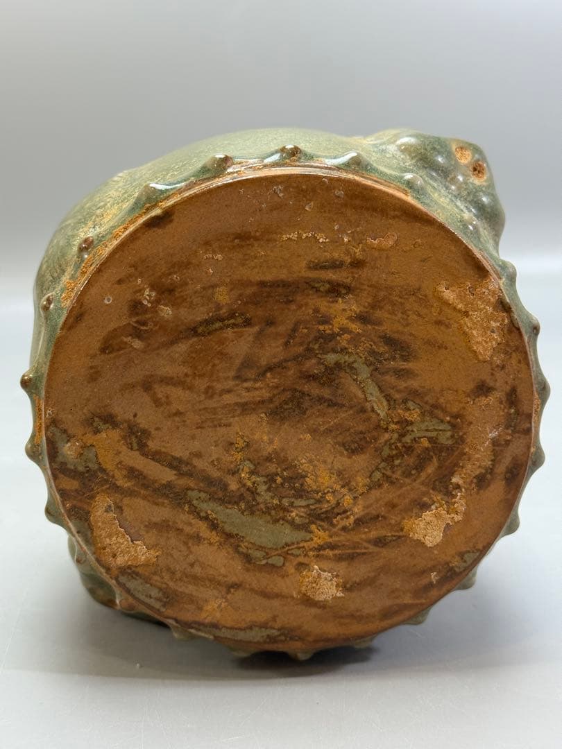 DT502 中国美術 青磁 太鼓形 獣面台 古陶磁