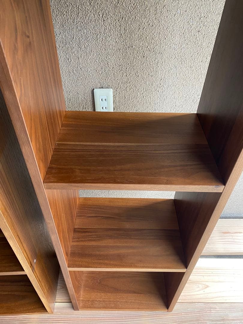 ✨人気✨お得✨無印スタッキングシェルフ5×1ウォールナットの2台セット